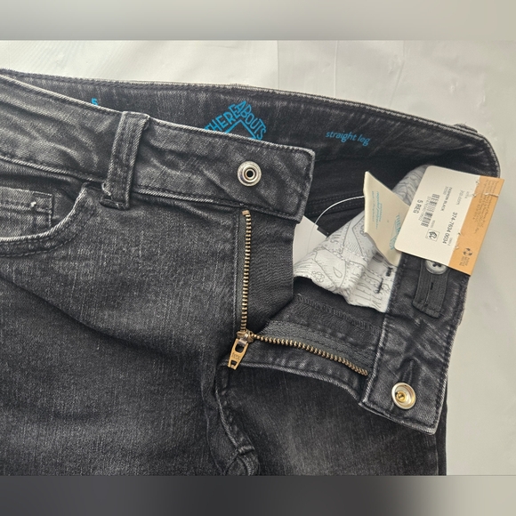 Thereabouts Girl's Black Jeans with Frayed Hem Bottoms Size 5, Straight Leg. - Picture 6 of 9